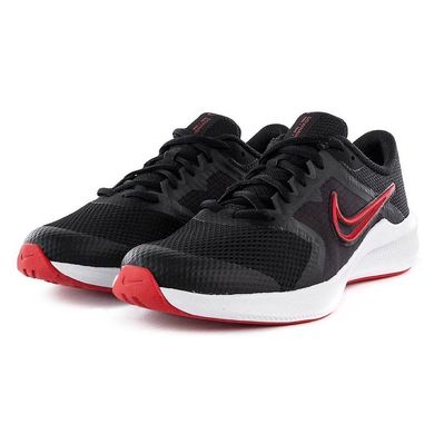 Кроссовки мужские для бега Nike DOWNSHIFTER 11 текстиль черные с красный CW3411-005, 10, 44, 28