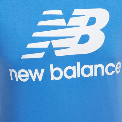 Футболка чоловіча New Balance ESSENTIALS STACKED LOGO голубая